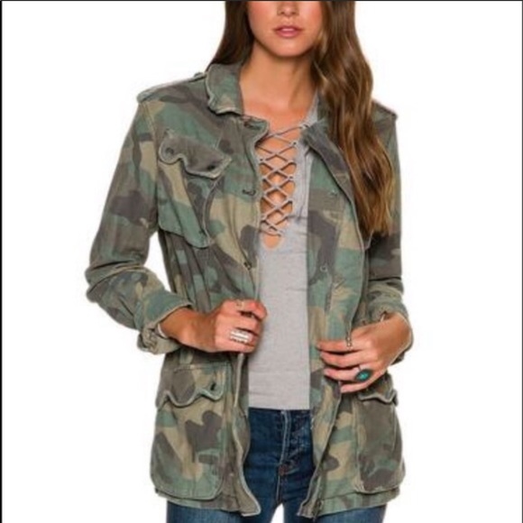 Free People Jackets & Blazers - Free People Camo Surplus Jacket